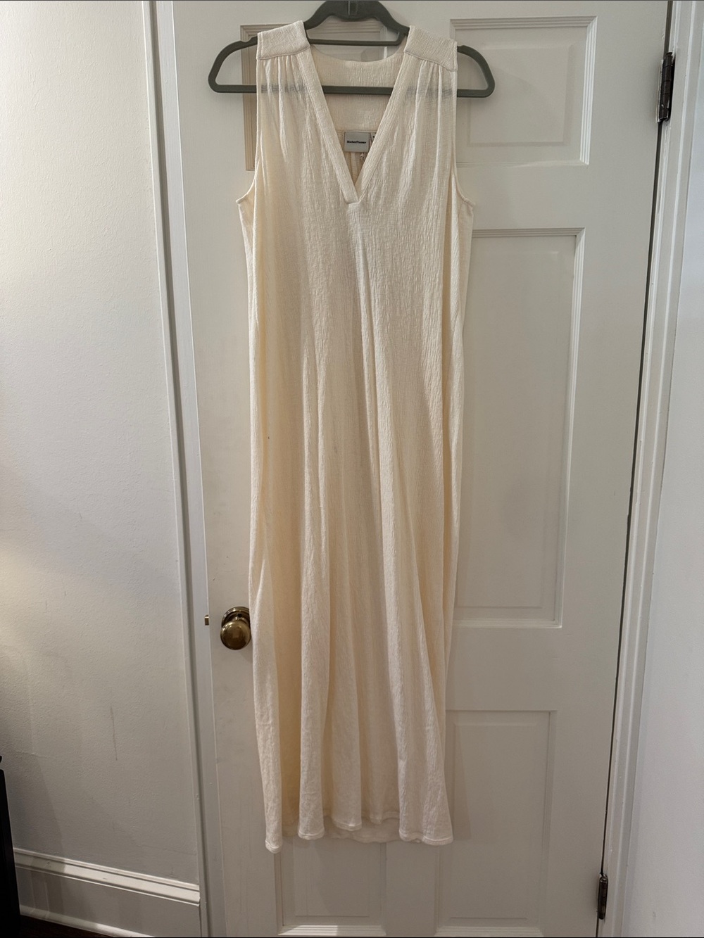 Richer Poorer Sleeveless V-Neck Maxi Dress in Cream